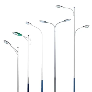 High Durability Stainless Steel Hot Dip Galvanized Outdoor Solar LED Street Light Pole 5 6 8 10 Meters Octagonal Design 10 Year