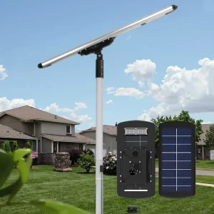 High Efficacy Solar LED Street Light IP66 Waterproof Aluminum Integrated All One CE RoHS Certified Remote Control Road 100W