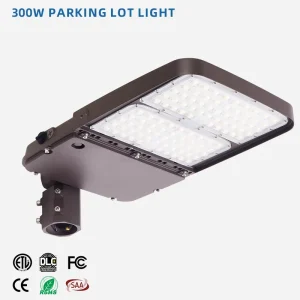 High Efficiency 300W Power Selectable LED Street Light Waterproof Outdoor Aluminum ETL DLC Shoebox Outdoor Parking Lot Light