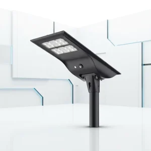 High Efficiency Commercial IP66 Waterproof Outdoor Aluminum Solar LED Street Light Motion Sensor 4000K Battery Dimmable 3 Year