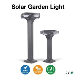 High Efficiency LED Solar Garden Light IP65 Outdoor Rechargeable Water Resistant Landscape Post Lamp CE Certified Lithium
