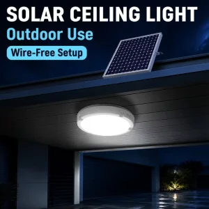 High Efficiency Mono Solar Panel Ceiling Light Large Capacity Battery All Night Lighting for Off Grid House Indoor Outdoor