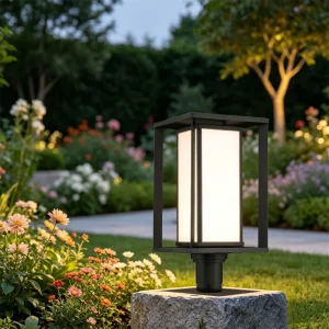 High End Modern Nordic Design IP44 Weatherproof Aluminum Led Pillar Light Black for Villa Garden Outdoor