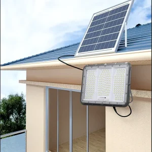 High Lumen 1000W Solar Powered Flood Lights IP65 Outdoor Waterproof LED ABS Plastic 6000K Remote Control Wall Mount Garden
