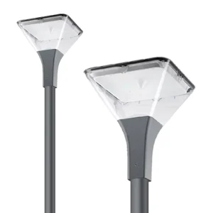 High Lumen AC Hybrid Grid-Connected Solar Electric Aluminum LED Bollard Garden Lamp IP66 Pole Outdoor Street Landscape