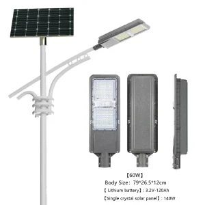 High Lumen Die-Cast Aluminum Outdoor Road Light Ip65 25w 40w 50w 60w Municipal Project LED Split Solar Street Light