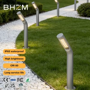 High Lumen Garden Villa Path Decoration LED Lawn Lamp IP65 Rating Waterproof CRI80 Glass Lampshade 10W Outdoor Lawn Lights