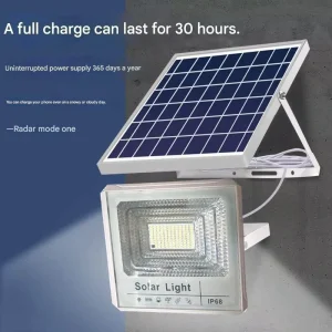 High Lumen IP68 Waterproof Solar Reflector Floodlight Lamp ABS Body Outdoor Remote Control Led Solar Flood Light for Courtyard