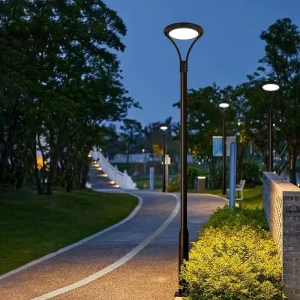 High Lumen Modern Waterproof Decorative Landscape Post Top Garden Lights Outdoor Pole Solar Light Garden Lamp