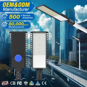 High Lumen Outdoor Road Lighting Parking Lot Waterproof IP66 Aluminum Material 50W 100W 150W 200W Angle Adjustable LED Road Lamp