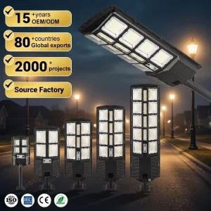 High Lumen Waterproof Outdoor IP65 50W 100W 150W 200W 250W All in One Integrated LED Solar Street Lights