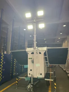 High Mast 2*435W Lamps Lighting Portable Mobile Solar Light Tower with 3*500W Solar Panels for Sport Events