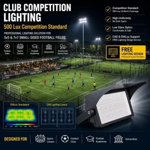 High Mast LED Soccer Field Light 250W 500W IP65 Outdoor Waterproof High Lumen Floodlight Football Pitch Stadium Sports Lighting