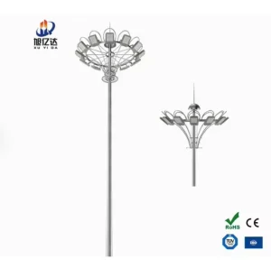 High Mast Lighting IP66 Aluminum 15m 20m 25m 30m 35m Pole LED Flood Light 10-Year Warranty 5000K Daylight for Sports Stadiums