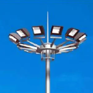 High Mast Lighting Pole for Large Area Outdoor Lighting Steel High Mast Pole With Hot Dip Galvanized Surface