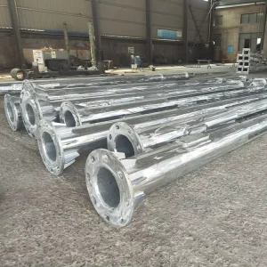High Mast Pole Steel Hot Dip Galvanized Polygonal Octagonal Square Port Stadium Outdoor Use 10 Year Warranty
