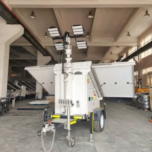 High Mast Portable Solar LED Light Tower DC Power Emergency Lighting for Construction Mining Site