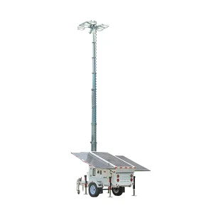 High Mast Solar LED Integrated Street Light with Telescopic Antenna Trailer