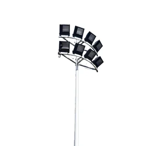 High Mast Stadium Sport Field Led Flood Light Pole 10m 12m 15m 18m 20m 25m 30m Led High Mast Stadium Light