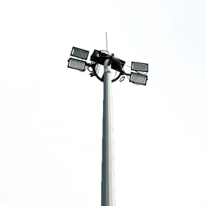 High Power 1200W 2400W 25M 30M Steel Polygonal Garden High Mast Lighting Pole Tower Stadium Light Street Light