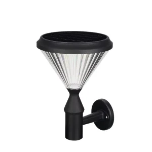 High Power 15W IP65 Waterproof Aluminum Garden Yard Decorative Modern LED Solar Wall Light with 12 Hour Outdoor Use