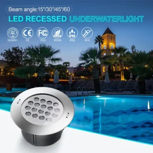 High Power 36W IP68 DC24V Dimmable Remote Control Garden Inground Spotlight Ground Buried LED Underground Light Pool Light