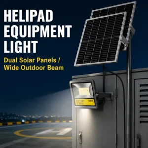 High Power LED Dual Solar Panel Floodlight IP66 Photovoltaic Street Lights for Warehouse Aluminum Remote Control Adjustable