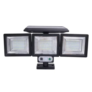 High Power Solar Garden Lamp with LED Light Source PC Body Waterproof Wall and Floor Lamp Multi-Angle Adjustment