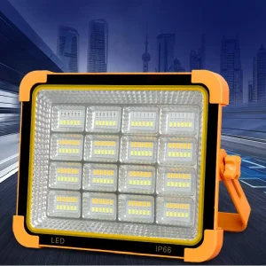 High Power Solar LED Camping Lamp USB Charging Waterproof Portable Floor Stand Flood Light Outdoor Emergency Courtyard IP65