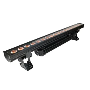 High-Power Waterproof LED Battery Wall Washer 18x18W RGBWAUV 6in1 Outdoor Wall Washer Bar for High Building