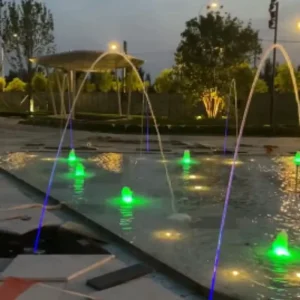 High Pressure Musical Jet Fountain Stainless Steel Modern Design for Coastal City Seaside Promenade Landscape