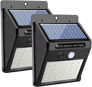 High Quality 20 30 40 LED Motion Sensor Solar Wall Lights Security Solar Wall Lamp Outside Waterproof Lights for Garden Yard