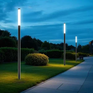 High Quality AC Lawn Lamp IP65 Waterproof High Brightness Modern Outdoor LED Bollard Dimmable Garden Light Pathway Courtyard