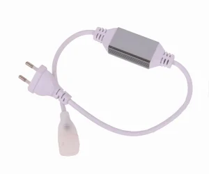 High Quality Aluminium Shell EU/US Led Plug Connector Led Accessory for AC 110V 220V Indoor Outdoor Waterproof LED Strip Lights