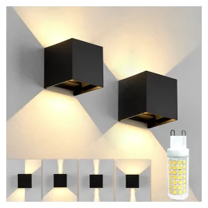 High Quality IP65 Outdoor G9 LED Waterproof Wall Lamp, Dual Head Minimalist Design for Corridor and Courtyard