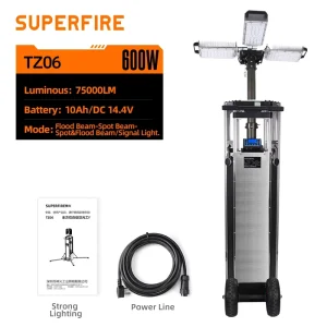 High Quality IP65 Waterproof Cob LED Warehouse Flood Light 75000 Lumens Lightweight 6000K Aluminum Alloy Dimmable