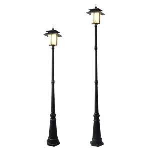 High Quality Outdoor Garden Lights Ip65 Waterpoof Street Lamp Post Modern Outdoor Standing Post Lamp Shade Decoration Lighting