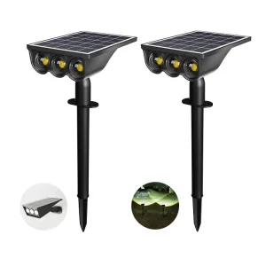 High Quality Outdoor Solar Garden Light 3LED 10W High Lumen Solar Lights Outdoor Smart Light Control