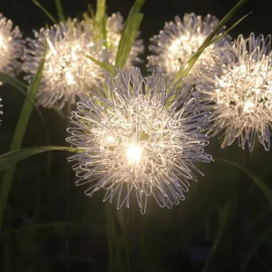 High Quality Outdoor Waterproof Led Aluminum Line Dandelion Decoration Solar Pathway Lawn Light for Garden Path Walkway
