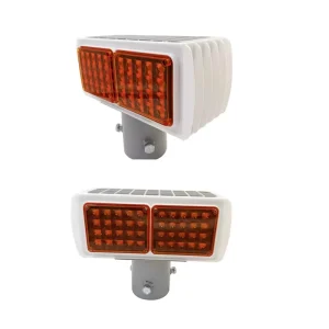 High Quality Solar Orange LED Flashing Warning Strobe Light Led Road Safety Led Warning Lights