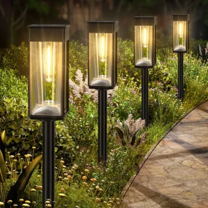 High Quality Solar Outdoor Pathway Light For Outside Yard Landscape Walkway Lawn Solar Power Garden Lights Warm White