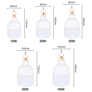High Standard 10w 20w 30w 40w 50w Rechargeable Emergency Led Bulb Emergency Bulb Lights