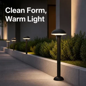 High Transmittance Lampshade Wide angle Lighting Tunable White LED Path Lawn Light With Light Control