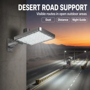 High Visibility LED Street Light 300W Dustproof Wall Mount Lamp for Desert Highway Toll Station Outdoor Night Road Illumination