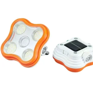 High quality IP65 rated Stainless Steel Solar powered LED Emergency Light with 2 year Warranty for Outdoor Camping and Charging
