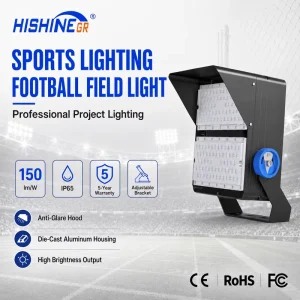 Hishine 500W 250W LED Flood Light IP66 Outdoor for Soccer Field and Rugby Field Stadium Match Lighting