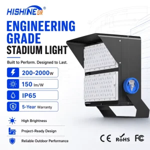 Hishine Versatile Modular Design Stadium Light with 250W 800W for Shipping Port IP65 High Lumen Efficiency Flood Light