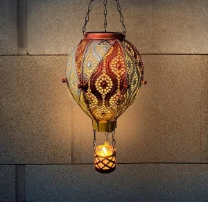 Hot Air Balloon Solar LED IP65 Garden Pathway Lights for Yard Patio Outdoor Hanging