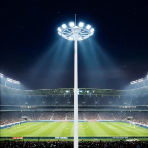 Hot Dip Galvanized Tapered High Mast Lighting Pole 15m 20m 25m Steel High Mast Pole for Plaza Port Stadium
