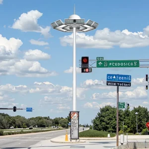 Hot Dip Galvanizing Anti Corrosion Steel Light Tower High Mast Pole 20m 35m for Stadium Roadway Perimeter Lighting Lamp Poles